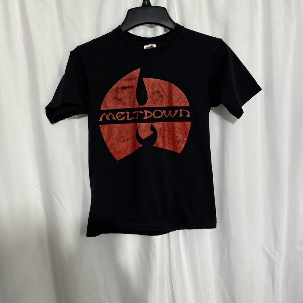 Fruit of the Loom Meltdown Graphic Tee Boys 10/12 Black Excellent Wu-Tang Style